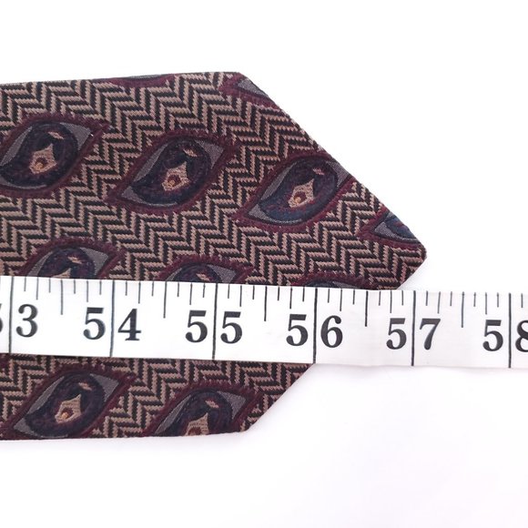 Joseph Abboud Men 100% Silk Tie Black Beige 57x4 - NWOT - made in Italy - Picture 6 of 6